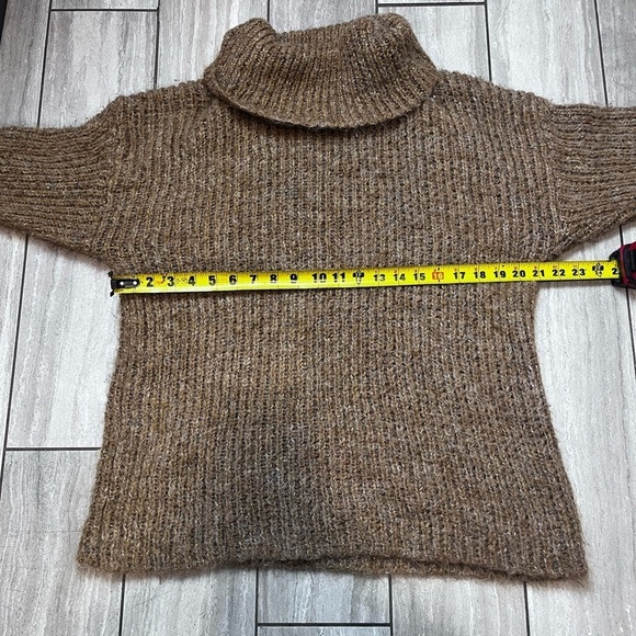 Stitchdrop Womens Brown Knitted Turtleneck Sweater Size Large - Picture 2 of 5